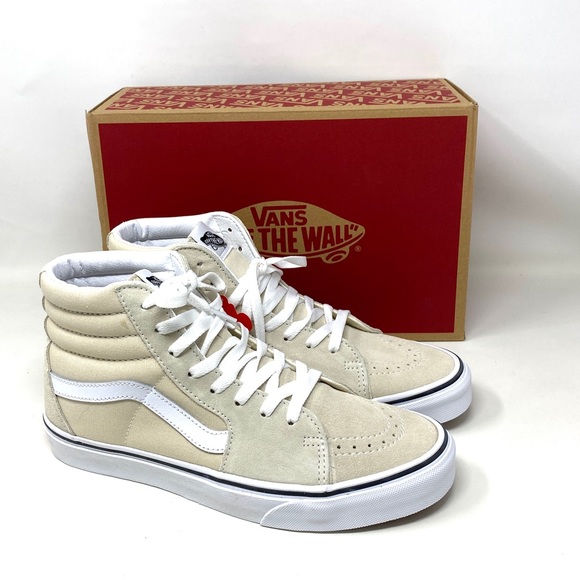 VANS SK8-HI TURLEDOVE Suede Canvas Cream Women’s Sneakers VN0A5JMJ8NL - Picture 5 of 8